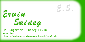 ervin smideg business card